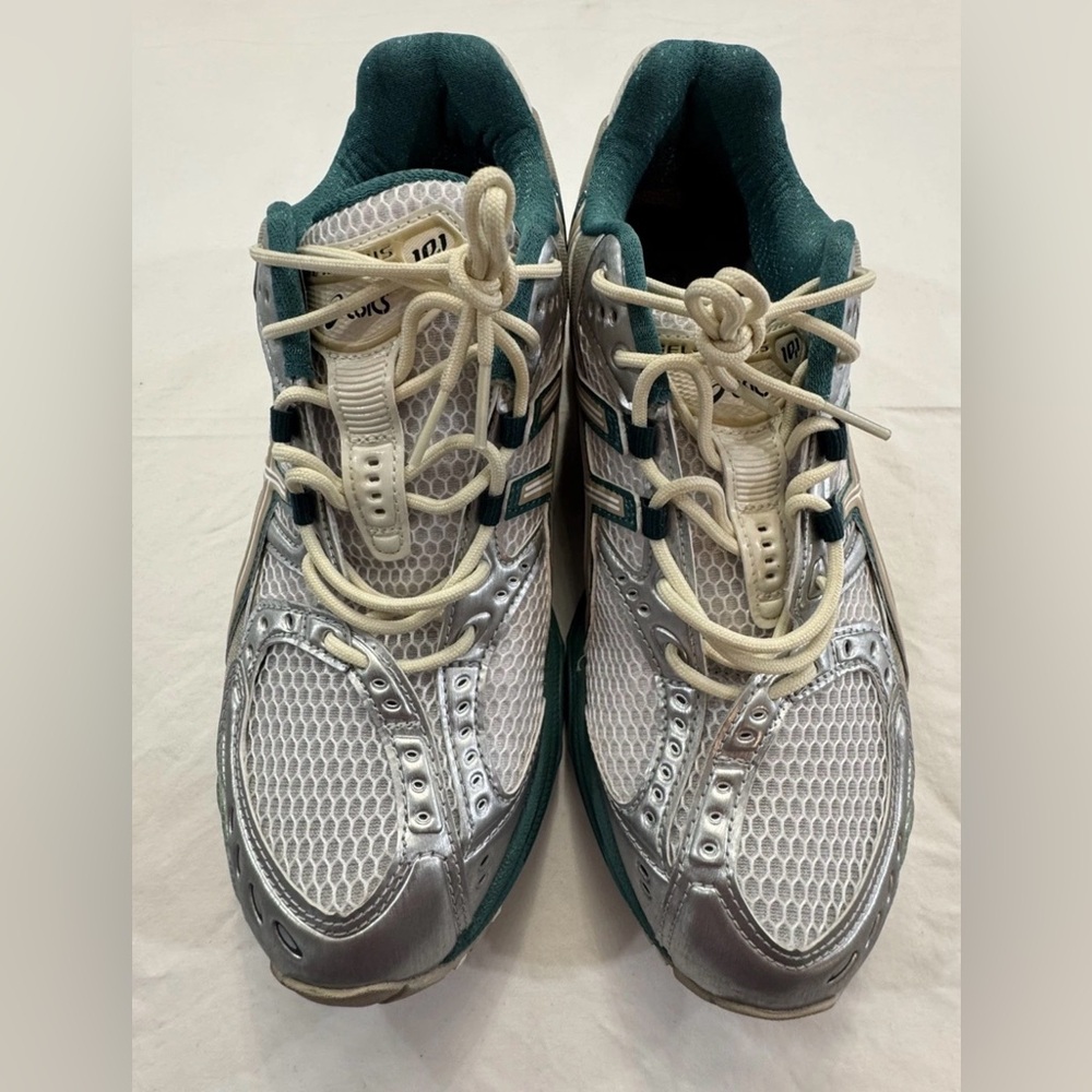 ASICS Gel-nimbus 10.1 White Rainy Lake 1203A543-102 Men's Jogging Shoes Sz W-9